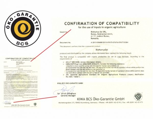 BioHumusSol Lichid este un ingrasamant organic certificat ecologic